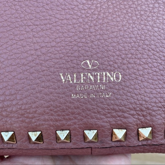 Valentino Rockstud reversible double-sided trapeze tote bag dusty rose and gray - Picture 8 of 17